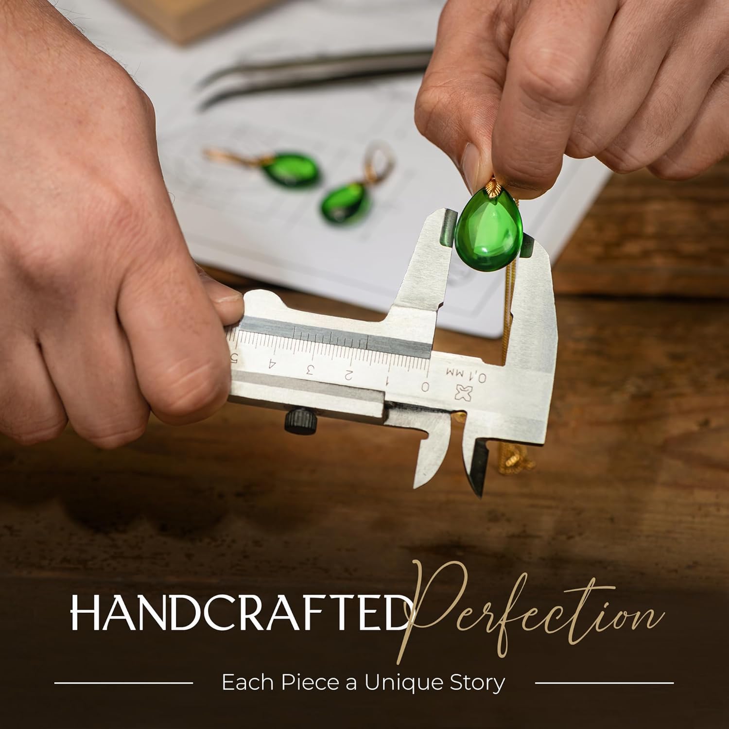 Green Amber Pendant Necklace for Women, Gold Plated Sterling Silver 925 Chain, Polished Gemstone Pendant, Dainty Womens Jewelry, 18 inch gold plated chain - Image 4