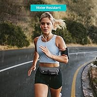 Vista 2 de Waterfly - Cangurera delgada de poliéster suave, resistente al agua, para hombre y mujer, para exteriores, correr, escalar, llevar iPhone 5 6 Plus