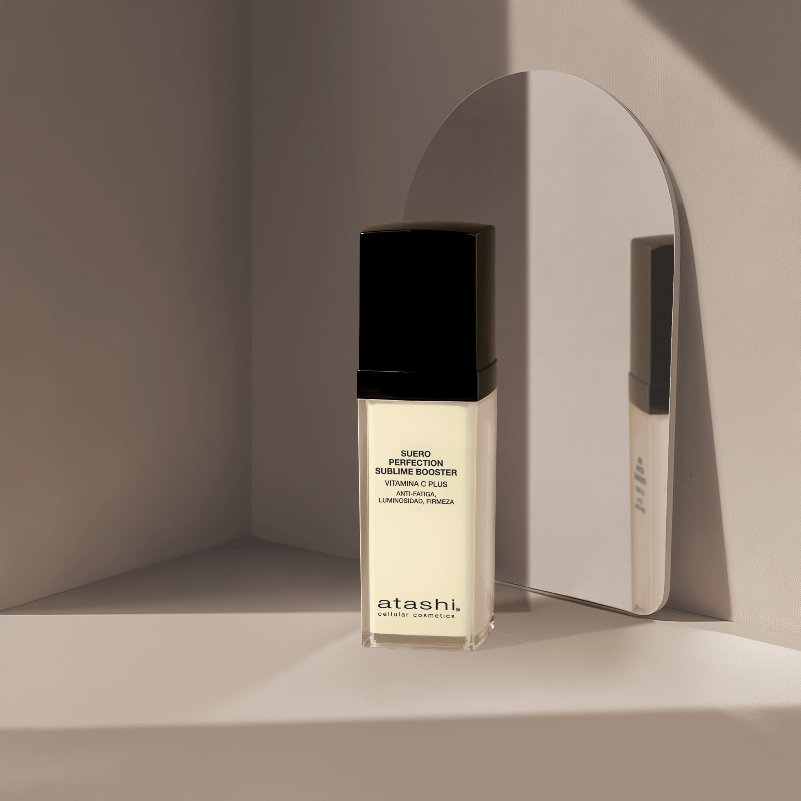 Atashi Firmeza y Luminosidad | Suero Perfection Sublime Booster | Revitaliza, Ilumina, Regenera, Antiarrugas y Lifting Inmediato | Con Ácido Hialurónico y Vitamina C | Apto Piel Sensible | 30 ml