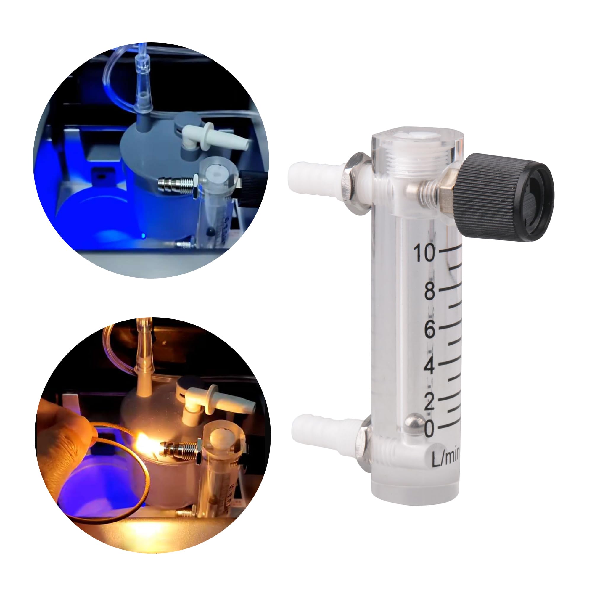 Oxygen Rotameter - 0-10 LPM Flow Control -7