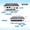 Mini PC, Core Ultra 7 155U Processor, Win11 Pro Micro Desktop Computer, AI Boost NPU, 2x Gigabit LAN, DP/HD/Type-C 4K Display, WiFi6, BT5.2, Barebone NO RAM NO Storage