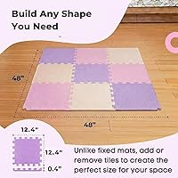 Vista 1 de MioTetto Alfombra de juegos para bebés de espuma suave no tóxica, tapete de juegos para niños y niñas, alfombrilla con rompecabezas de 36/16 piezas