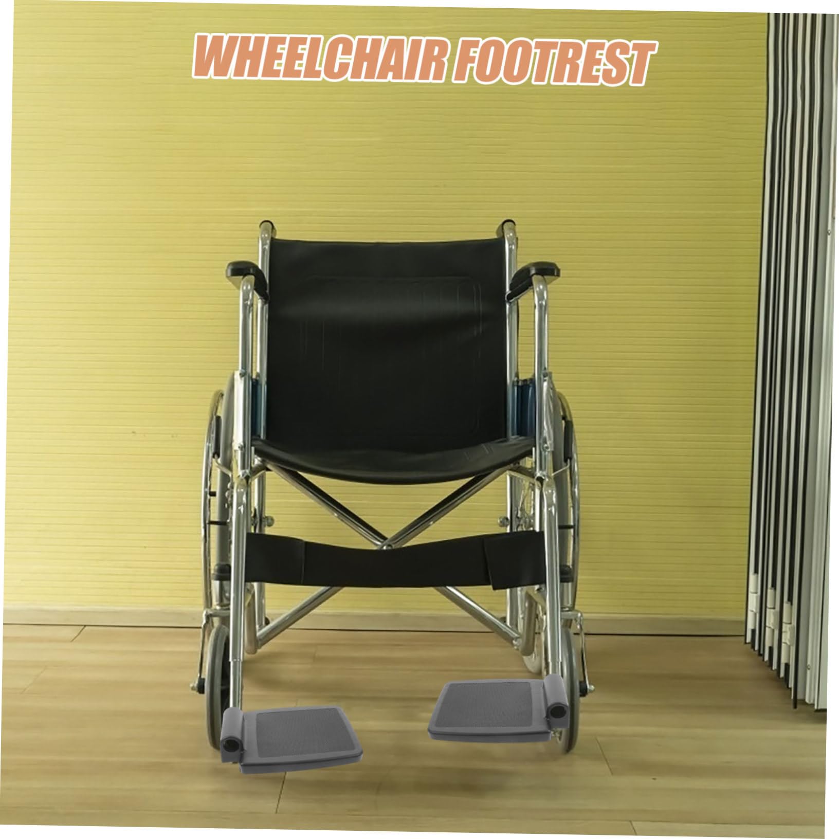 Reposapies de Silla de Ruedas 2 Piezas, Accesorio para Silla de Ruedas en Pp Negro, Antideslizante y Seguro, para Usuarios y Cuidadores