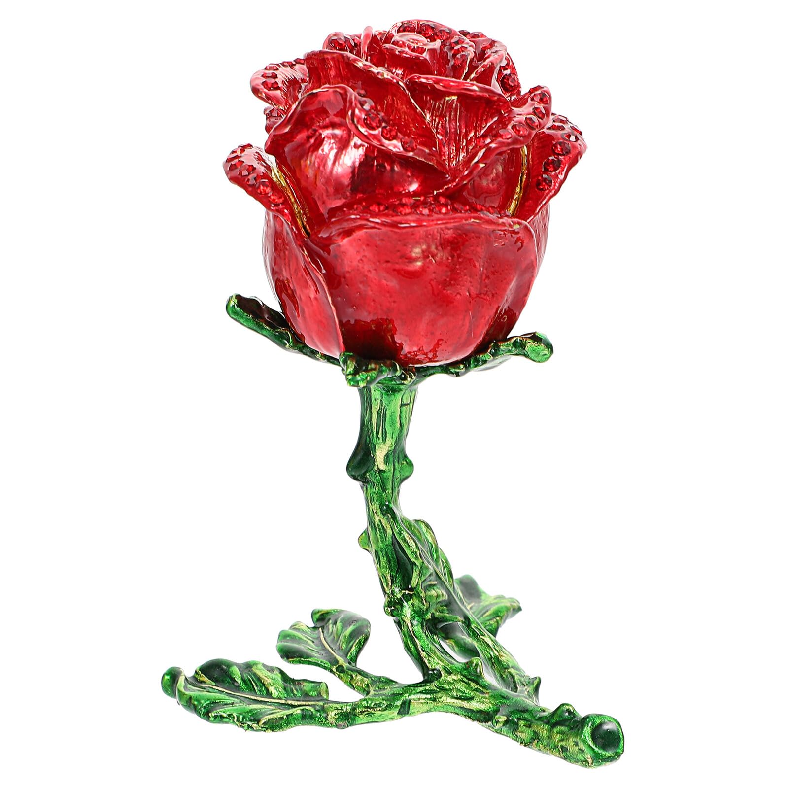 Boîte à bijoux pour fille FRCOLOR avec motif roses, étui rangement alliage et porte-coiffe