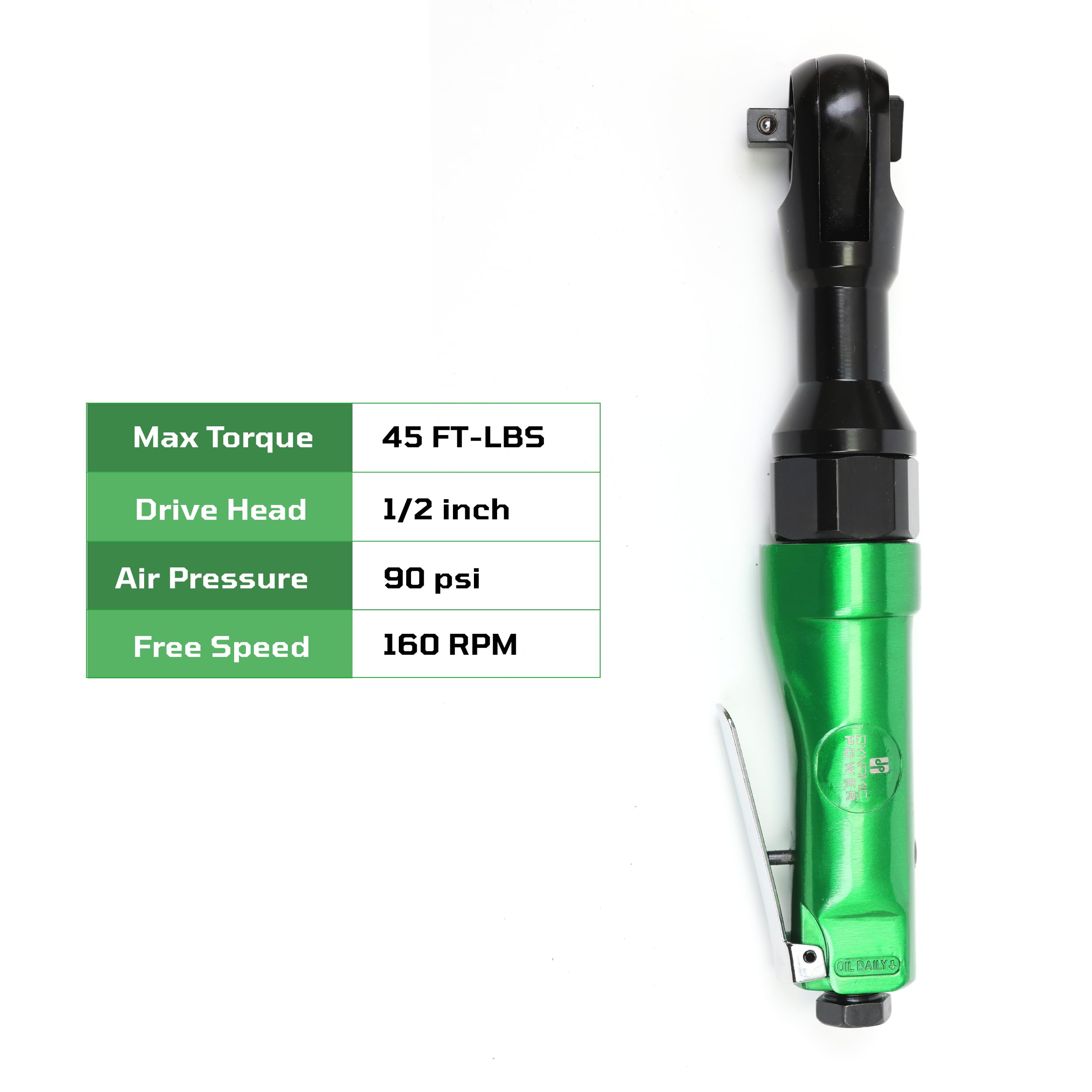 Dynamic Power Air Ratchet - 1/2" Drive Torque -2