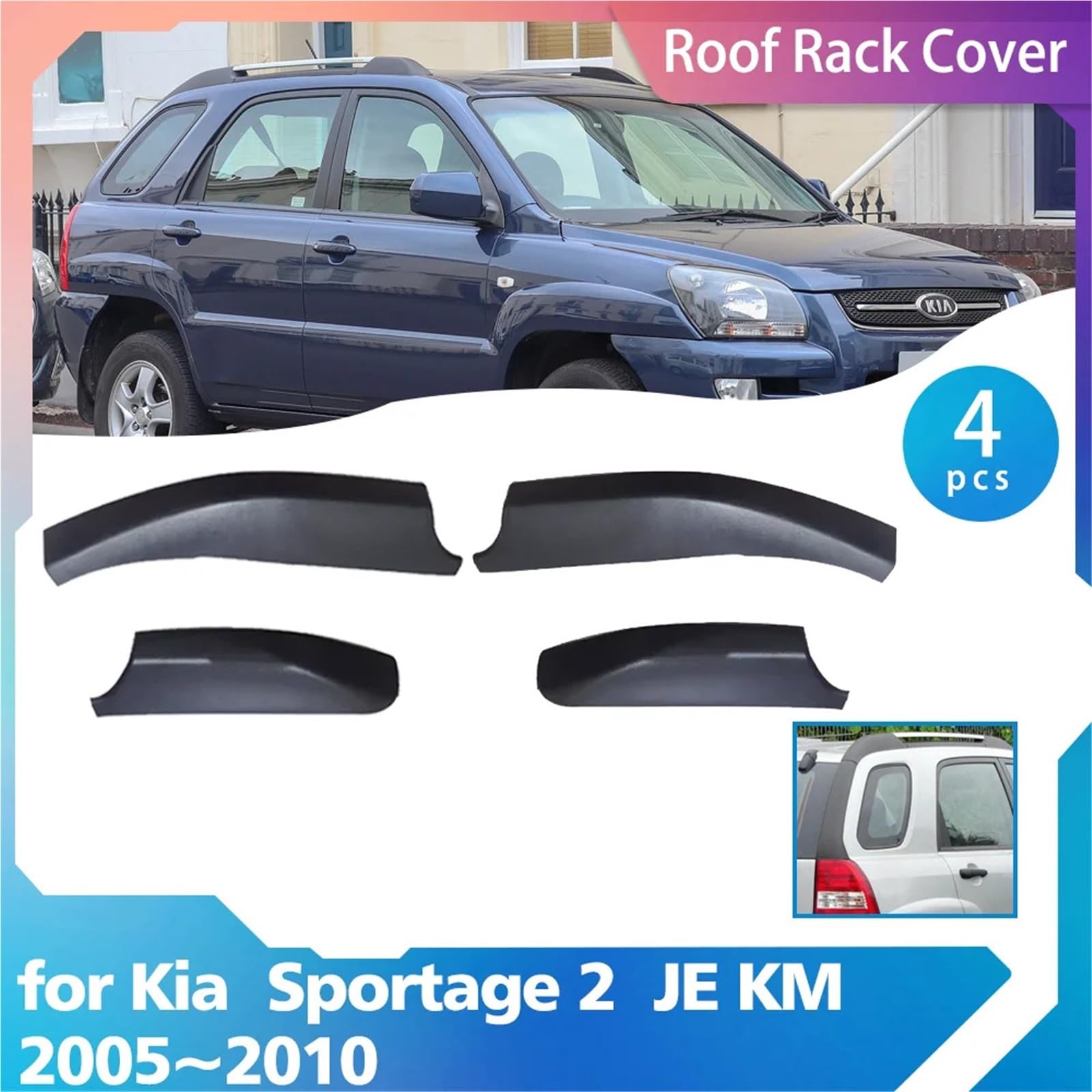 Kosz bagażowy dachowy Do Kia Sportage 2 JE KM 2005-2010 Belka dachowa