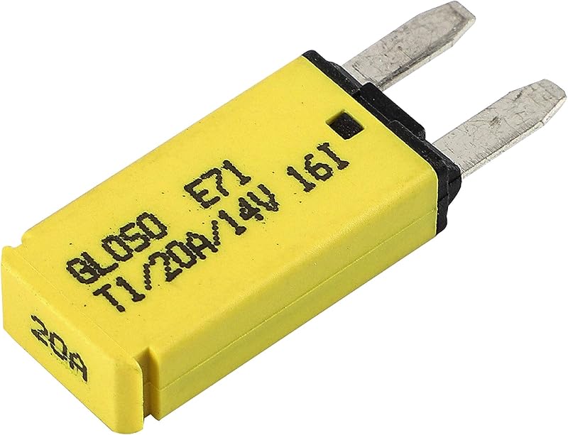Mini ATM Circuit Breaker E71 2.8 mm Automatic 20Amp Circuit Breakers Auto Reset (T1) - 1 Pack (20A)