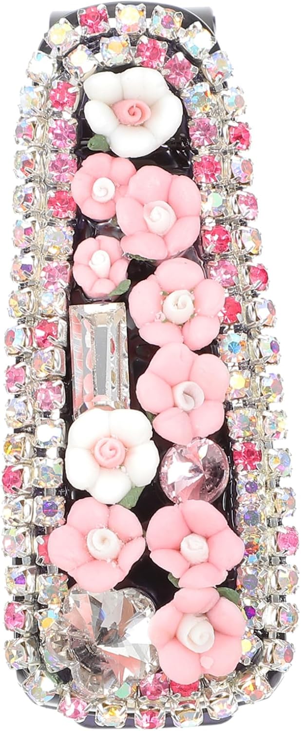 1Pc Rhinestone Sunglasses Holder Clip for Visor Unique Glasses Mount Accessory Sturdy Design for Extra Storage Style Holds Sunglasses Tickets and Cards Bling Car