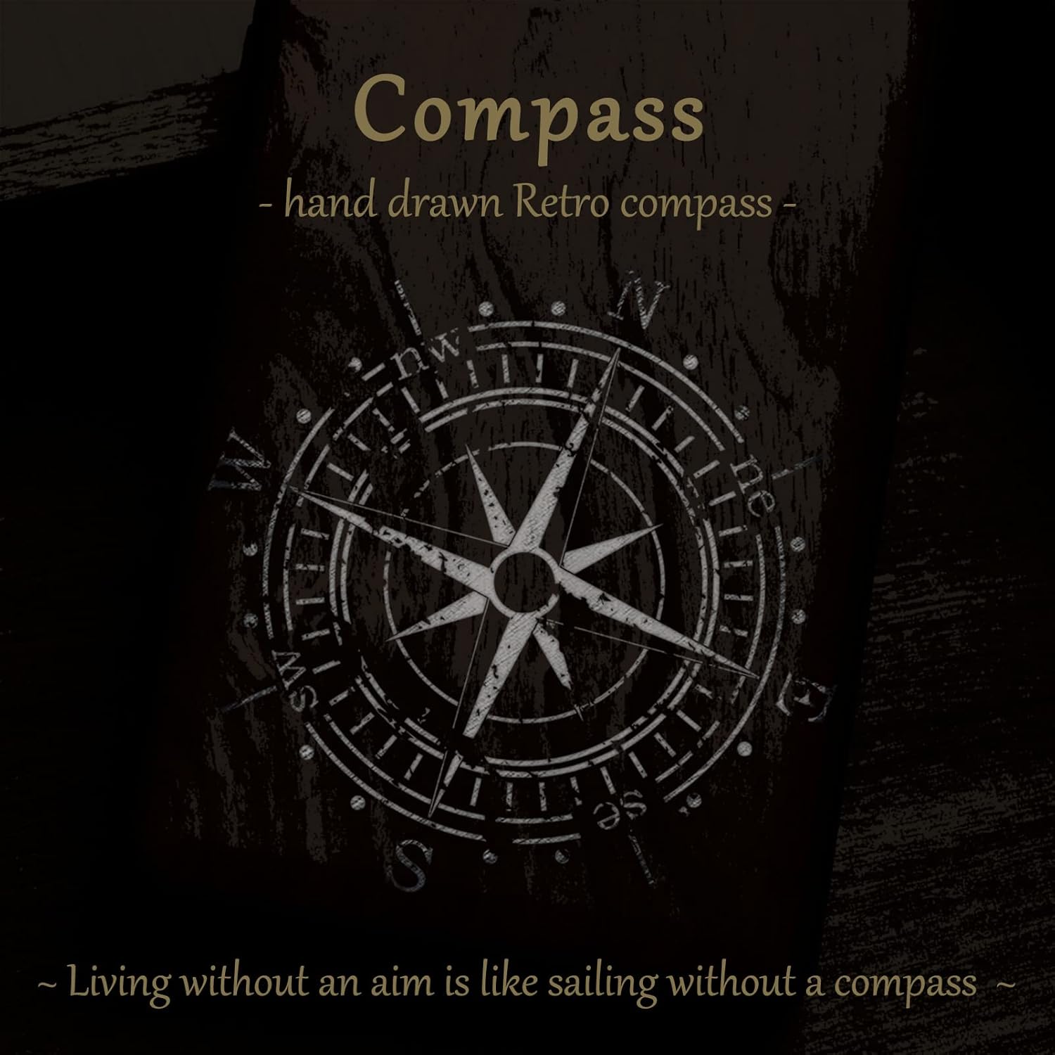 Carveit Magnetic Wood Case for iPhone 12 Pro Max Case [Natural Wood & Black Soft TPU] Shockproof Protective Unique & Classy Wooden Cover Compatible with MagSafe (Vintage Compass-Blackwood)