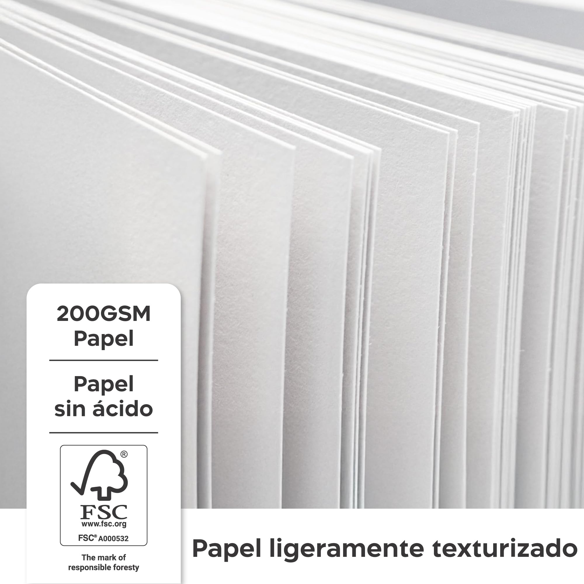 Zenacolor Sketchbook A4, Cuaderno de Dibujo 50 hojas/100 páginas, 200 g/m² de papel muy grueso - Bloc de Dibujo con Tapa Dura y espiral para Niños, Profesionales, Dibujar y Hacer Bocetos