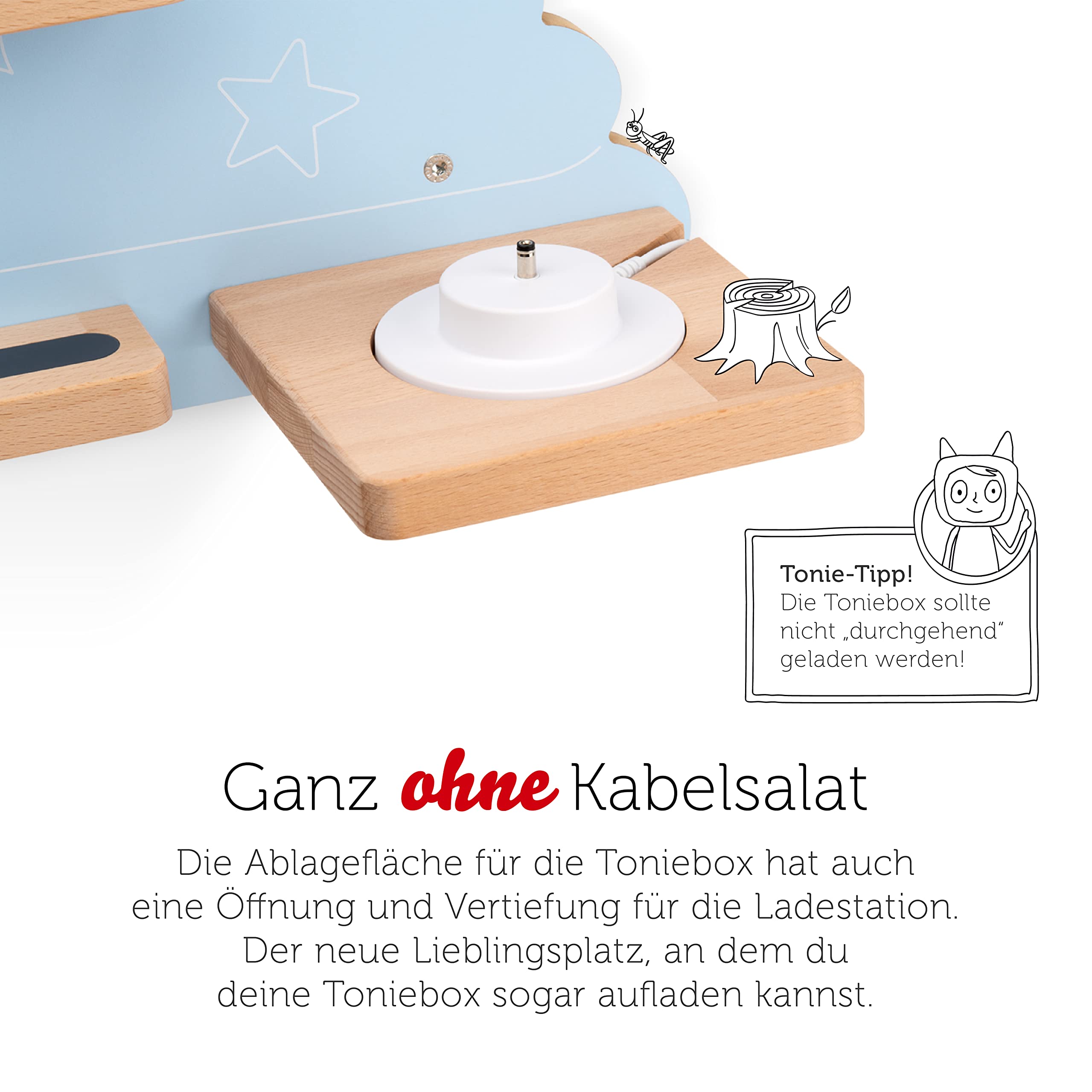 Tonies Regal Auf zum magischen Berg, Regal für Toniebox und Figuren