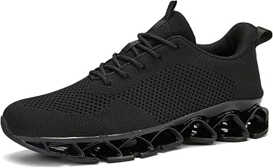 Mens Walking Blade Shoes Slip on Fashion Running Tennis Sneakers Non Slip Breathable Mesh Casual Sport
