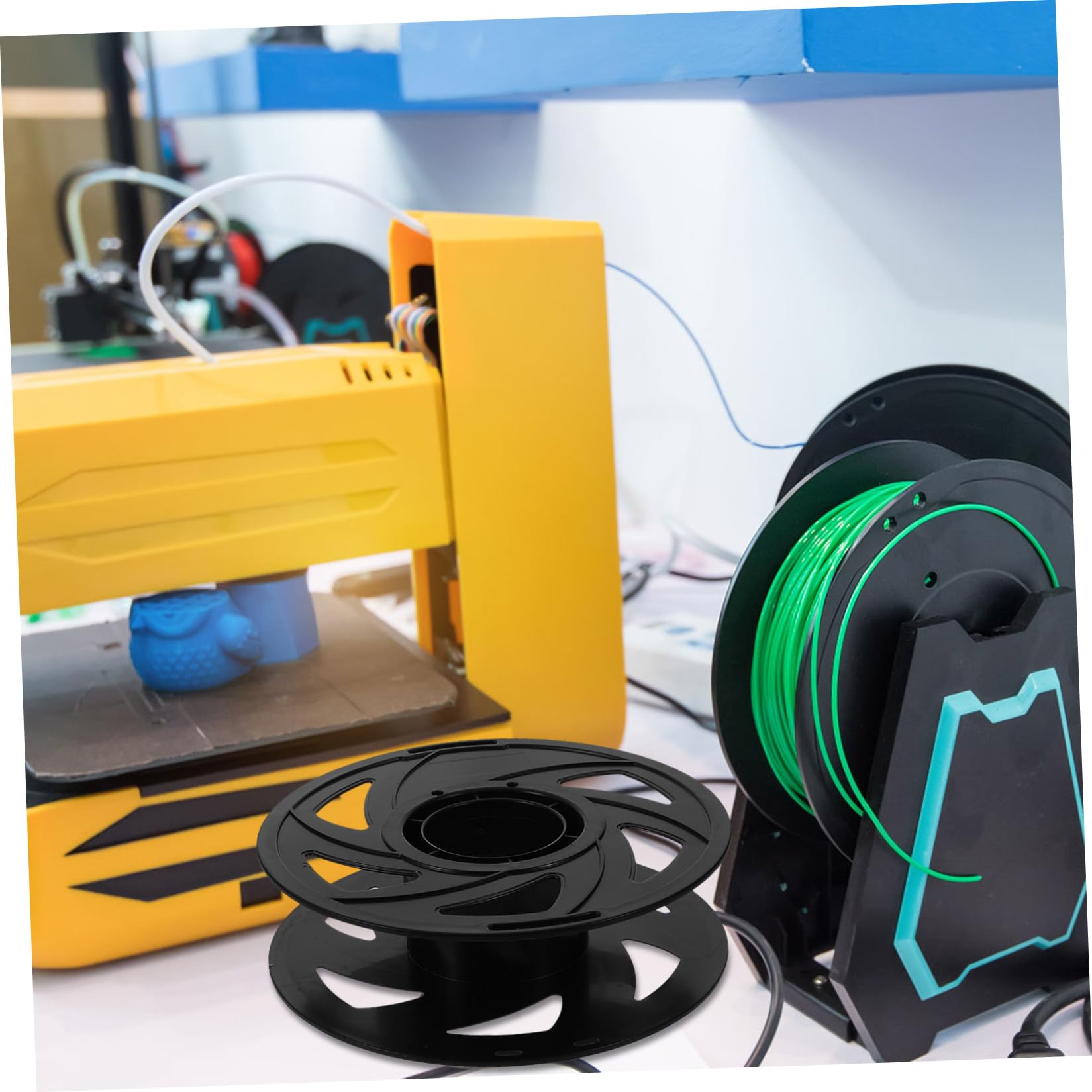 Alipis Carretes de Almacenamiento de Filamento 3D, 6 Piezas de Plástico Reutilizable Diseño Ligero y Desmontable, Soporte Adecuado para Filamentos Pla ABS Petg en Impresoras 3D