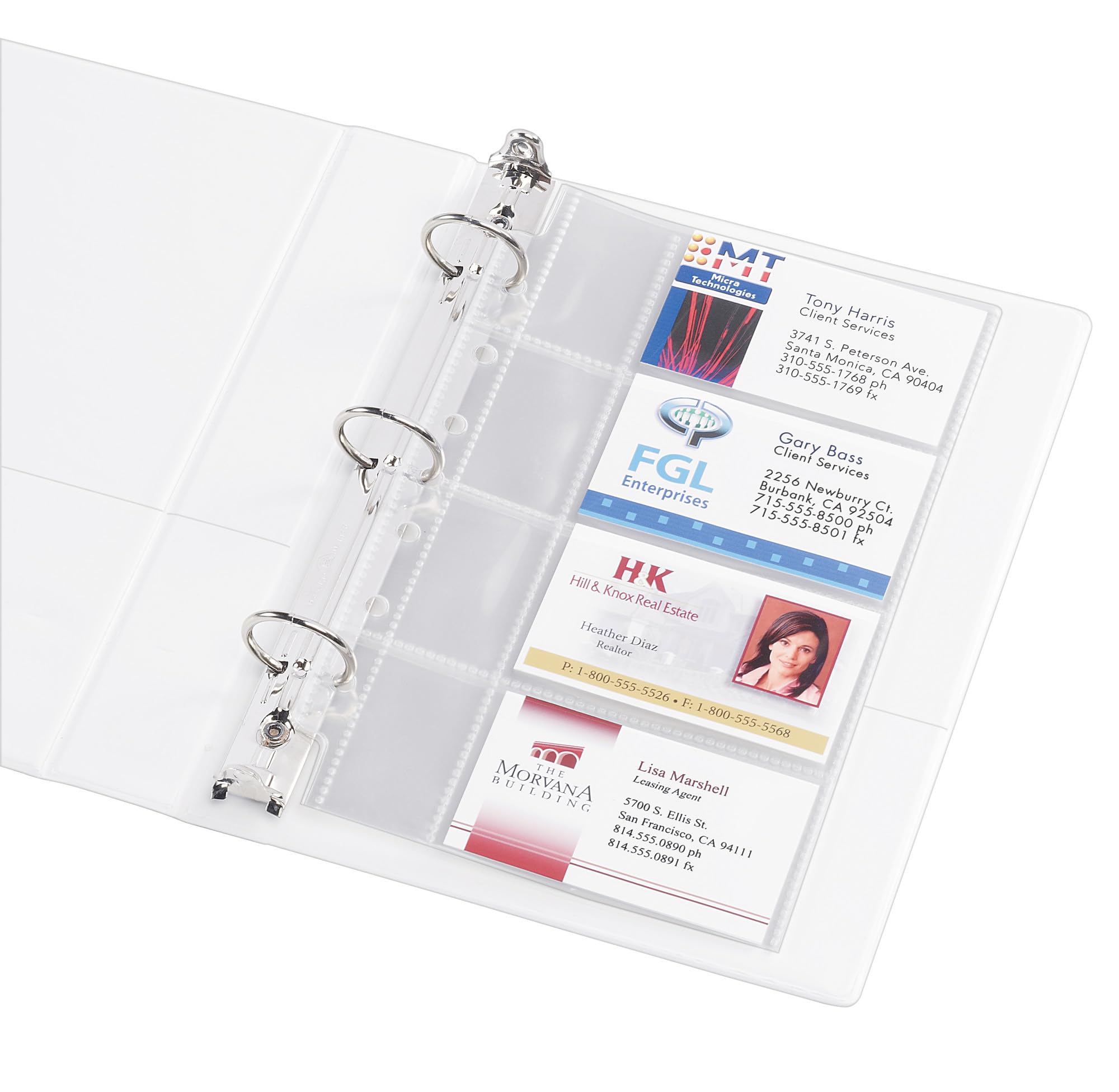 mini binder business card holder Amazon.com : Avery Clear Business Card Organizer Pages for 5.5