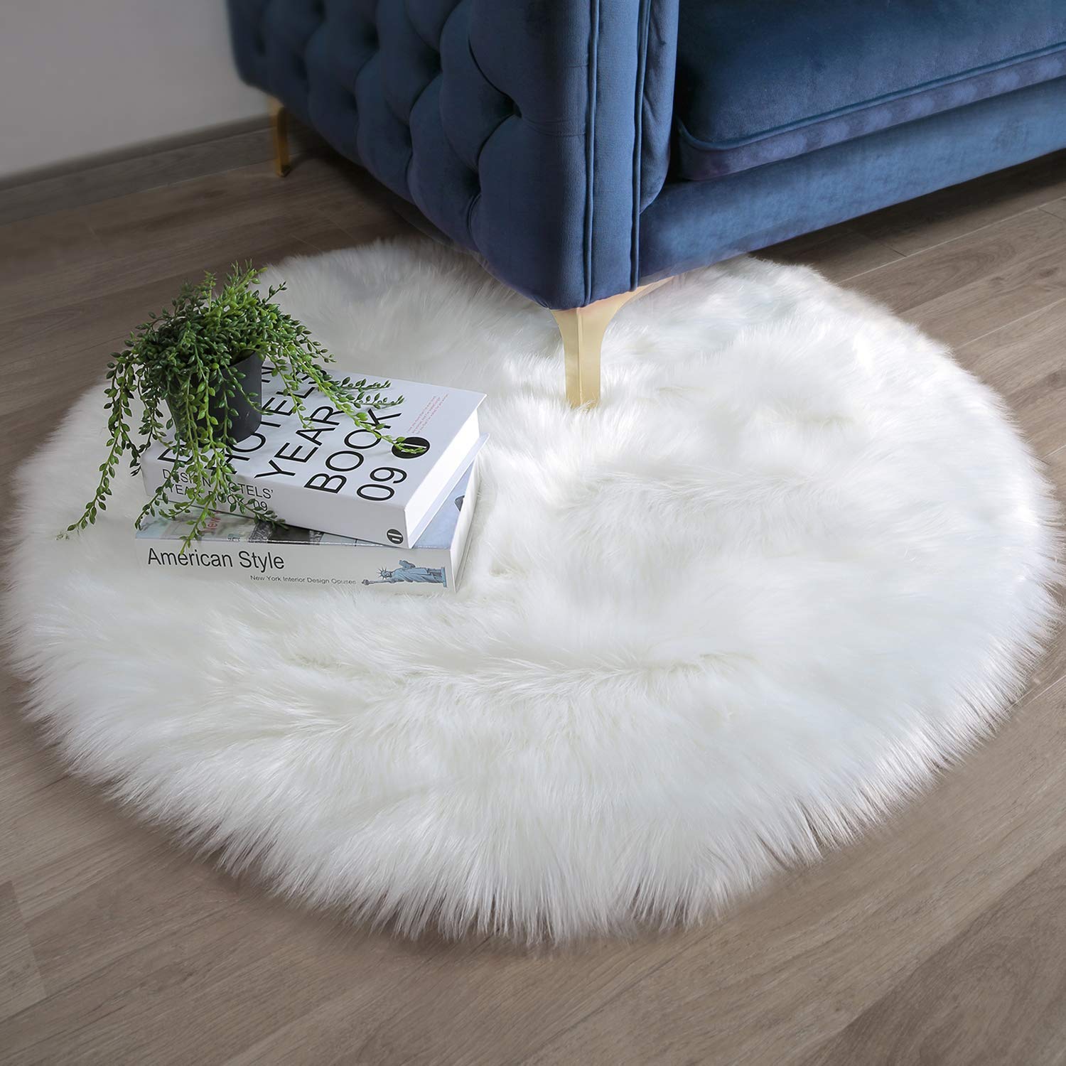 Imitation toison moquette blanche 90 cm au toucher soie Premium