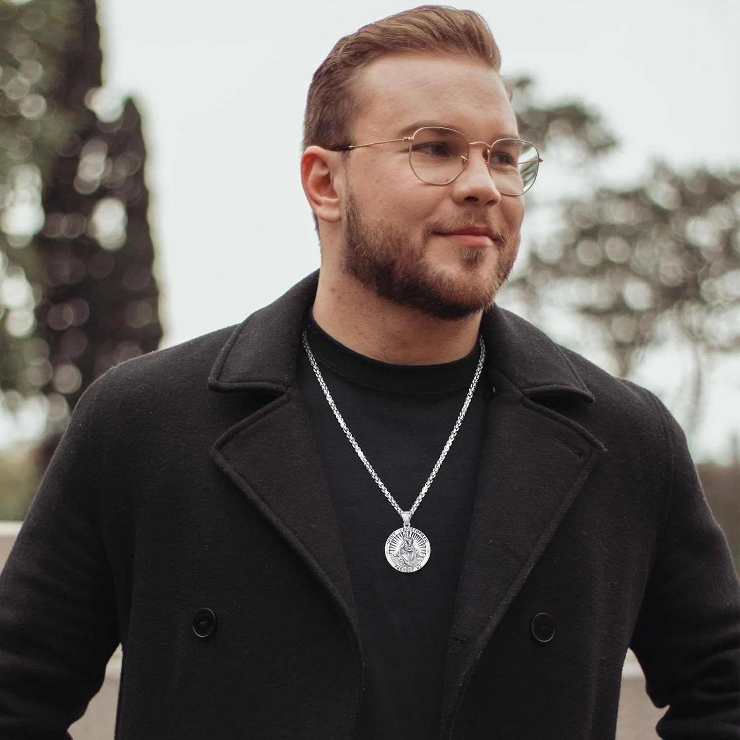 Patron Saint Medals Amulet Necklace 925 Sterling Silver Protection Jewelry for Men Women with 20"/22"+2" Rolo Chain - Image 7