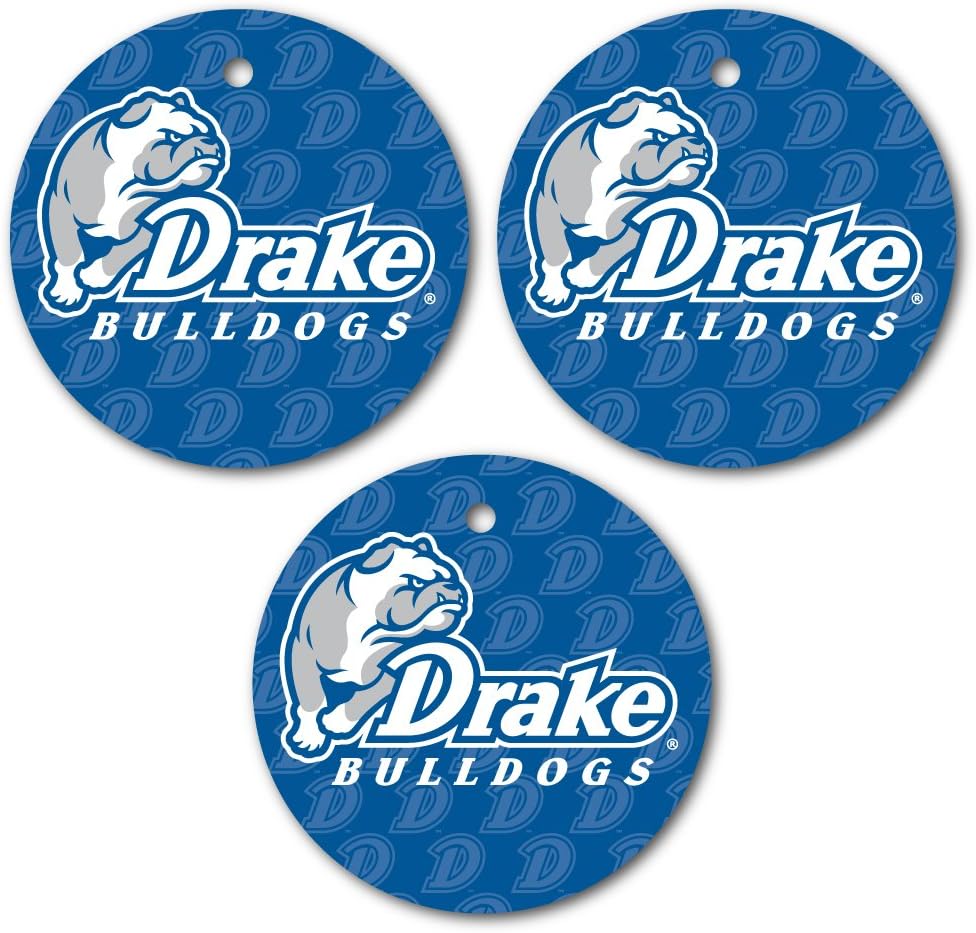 VictoryStore Holiday Ornaments - Drake University Circle Ornament, Set of 3