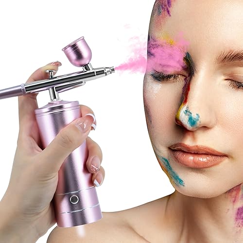 Miniatura 7 de Kit de compresor de aerógrafo inalámbrico recargable con aerógrafo - Pistola de aerógrafo de alta presión de 30 PSI, cepillo de aire inalámbrico