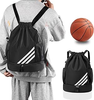 Drawstring Backpack Sports, Waterproof Drawstring Gym Bag, Sports Backpacks Waterproof Drawstring Backpack, Backpack Drawstring Bag, Large Capacity Cinch Sack for Sports Holidays Swimming Travel