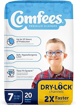 Comfees Baby Baby Diaper Size 7, Over 41 lbs. CMF-7, 20 Ct