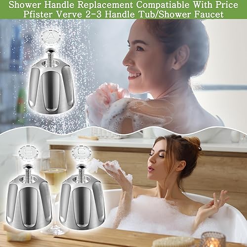 Miniatura 7 de Dreyoo Pomo de ducha de 3 piezas de repuesto compatible con preciopfister Verve - Kit de remodelación de manija de grifo de ducha de bañera, incluye