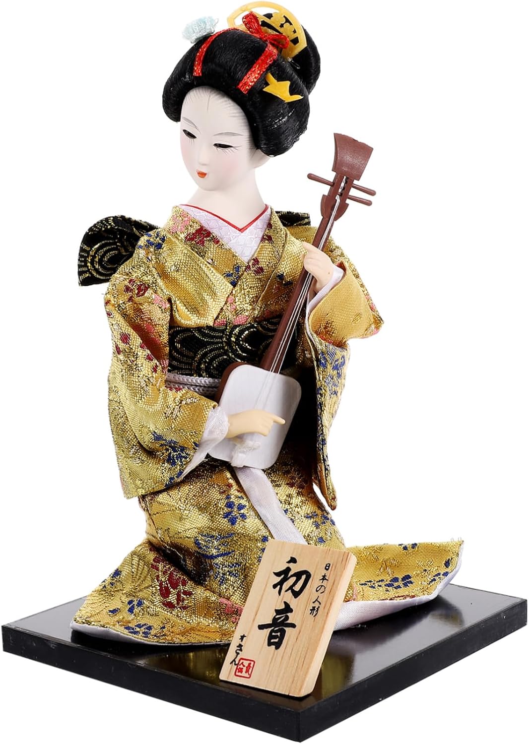 NOLITOY Maiko Model Japanese Kimonos Doll Ornament for Home and Restaurant Decoration Elegant Sitting Figurine for Japanese Style Centerpieces Craft