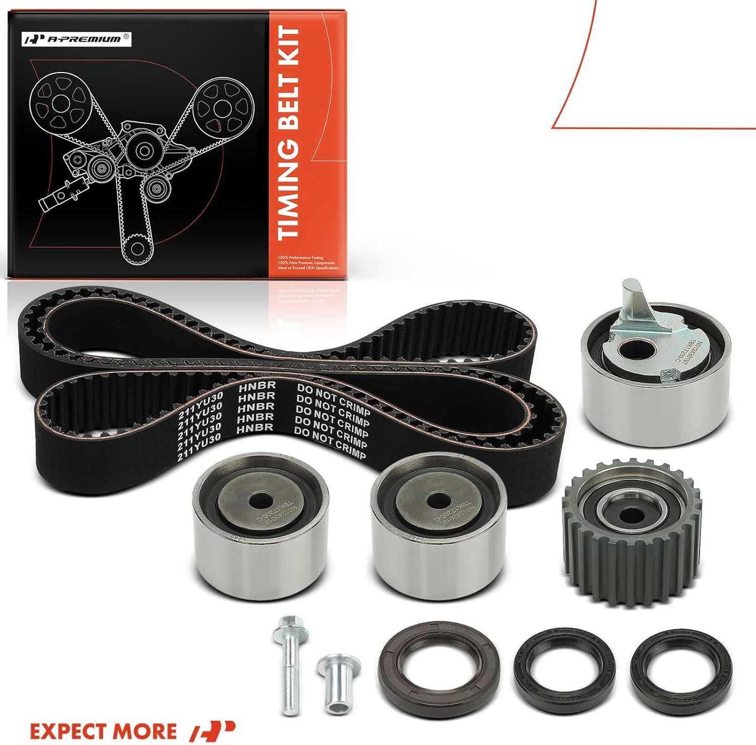 A-Premium Engine Timing Belt Kit Compatible with Subaru Impreza 1993, Legacy 1990-1993 - 1.8L 2.2L