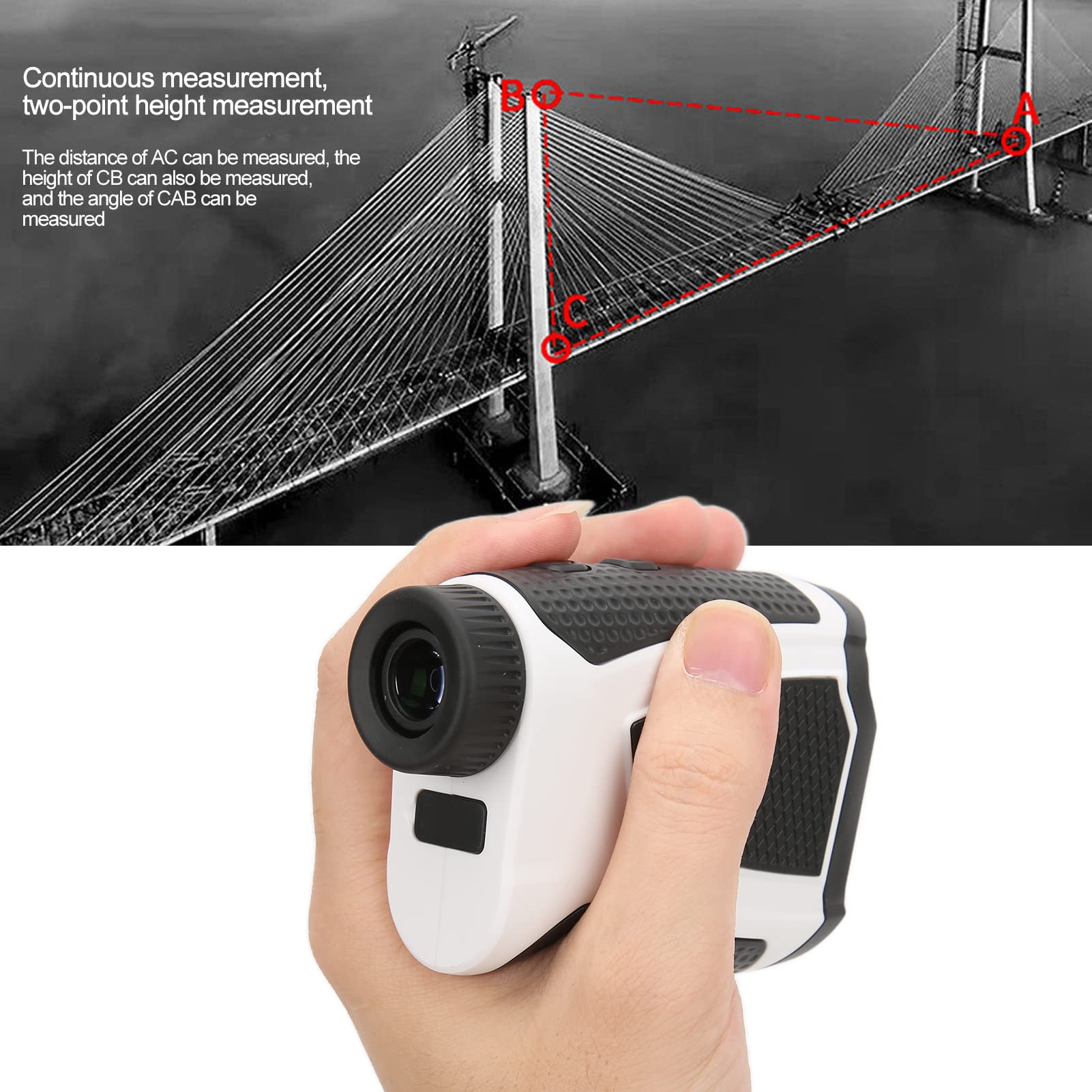 ZIYOUHU HD Telémetro Láser Herramienta de Medición de Distancia Precisa para y Actividades Al Aire con Función de Enfoque Manual
