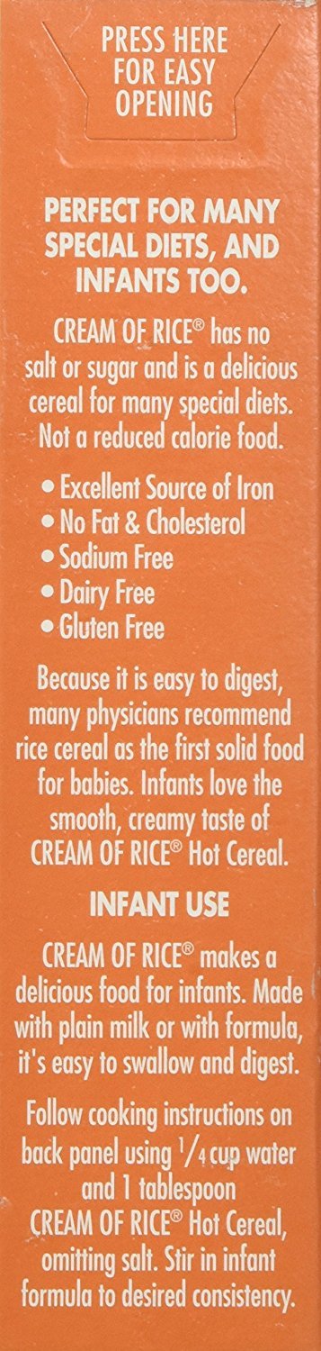 Nabisco Cereal Cream of Rice, 14 Ounce Pack of 4
