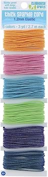 Sulyn Thick Sparkle Elastic Cord, Assorted Colors, 18 Yards