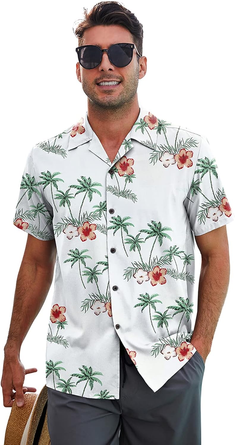 American Trends Hawaiian Shirt for Men Casual Button Down