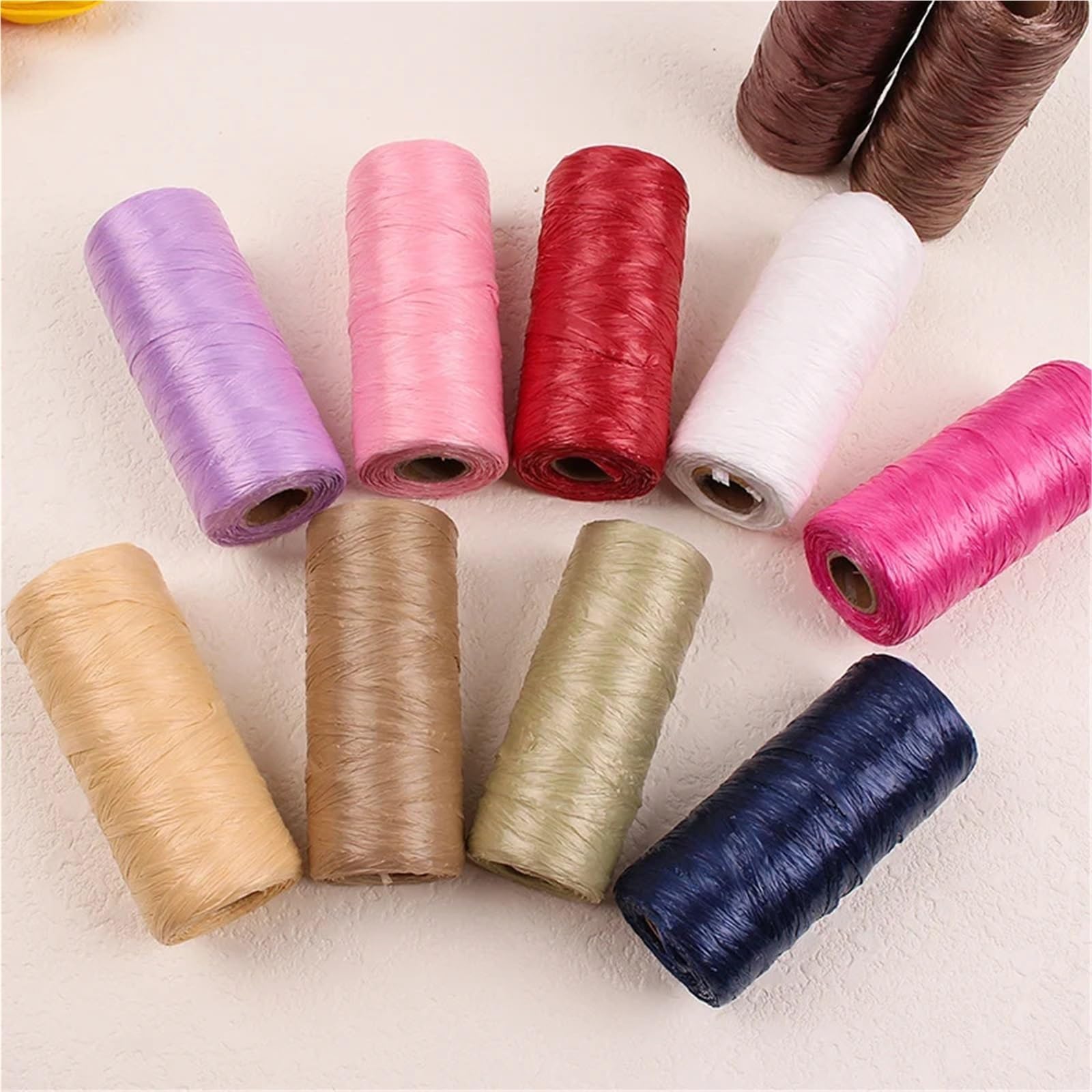Nylonschnur, 5 Stück, 5 mm, Nylonfaden, Baumwollschnur für Geschenkverpackungen, DIY, Basteln, Stricken, Häkelgarn für Armbänder, Makramee (03 Rosa)