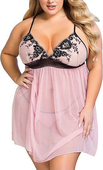 Amazon Co Jp ベビードール 大きいサイズ ネグリジェ セクシーランジェリー 過激 レディース スリップ 夏 下着 レース シースルー 青 赤 黒 かわいい 花柄 人気 Tバック付き 2点セット 3l 5l ドラッグストア