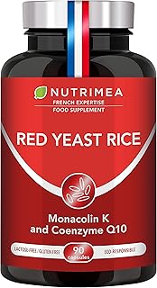 Red Yeast Rice - Cholesterol Lowering Supplement - Highest Concentration of Monacolin K - 3 Month Treatment - No Statin Side Effects - Antioxidant Agent - French Expertise - Nutrimea
