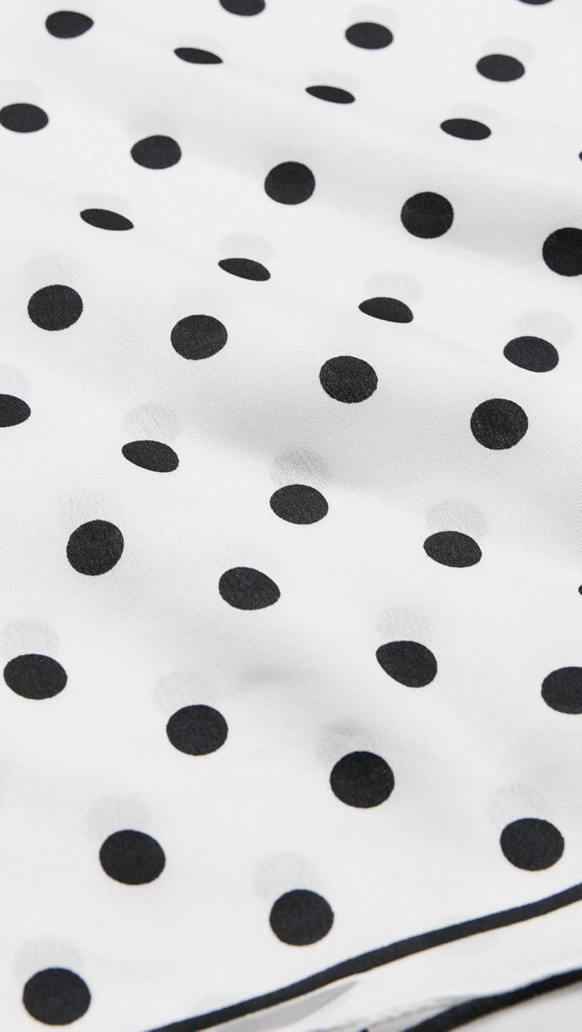 Lele Sadoughi Women's Polka Dot Square Satin Scarf - Image 4