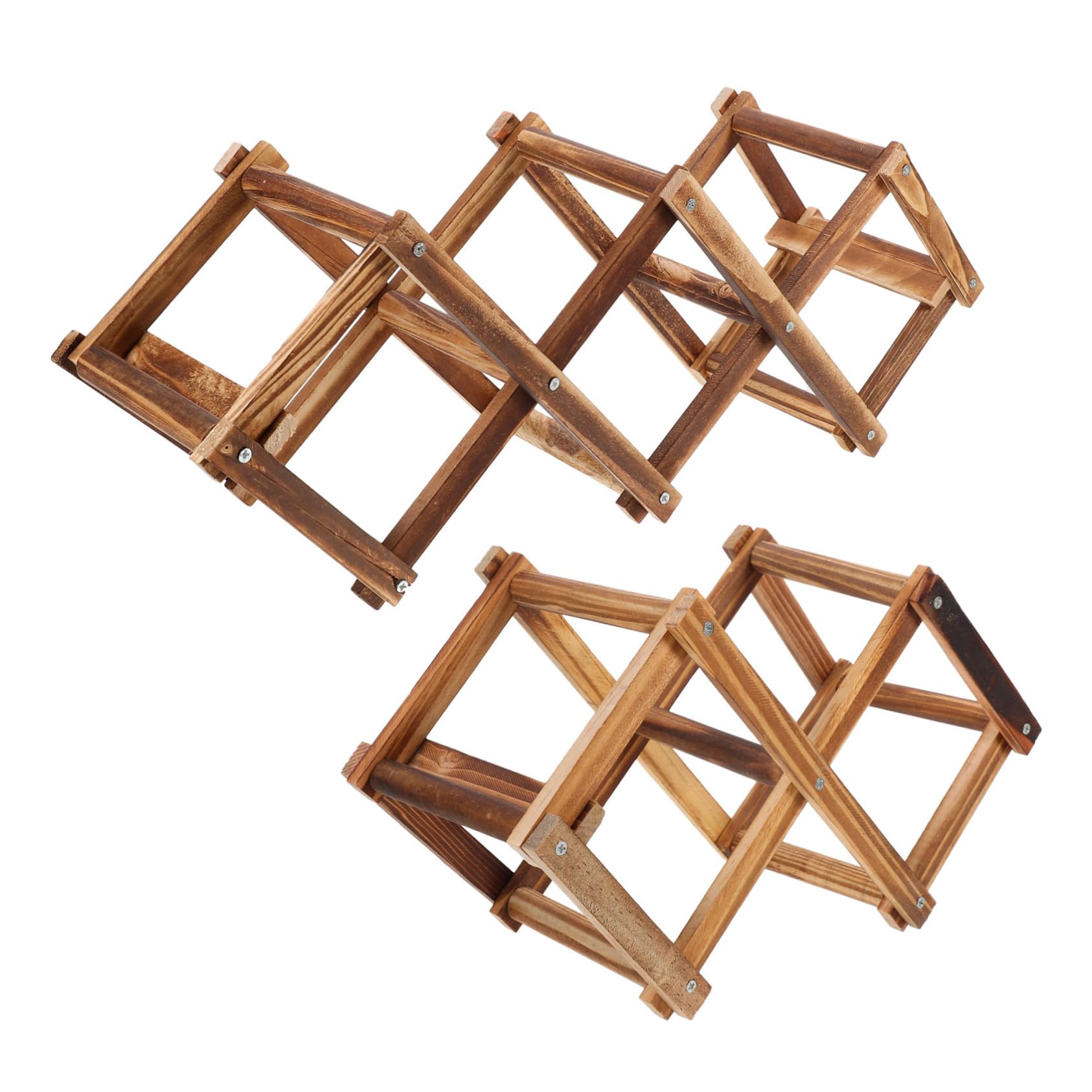 Casier à vin bois marron 3 et 5 bouteilles pour rangement cuisine compact
