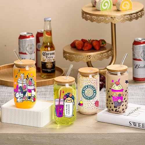 Miniatura 9 de Calcomanías de transferencia de copa UV DTF para vidrio, 6 hojas de transferencia de tazas para manualidades, calcomanías para tazas de vidrio