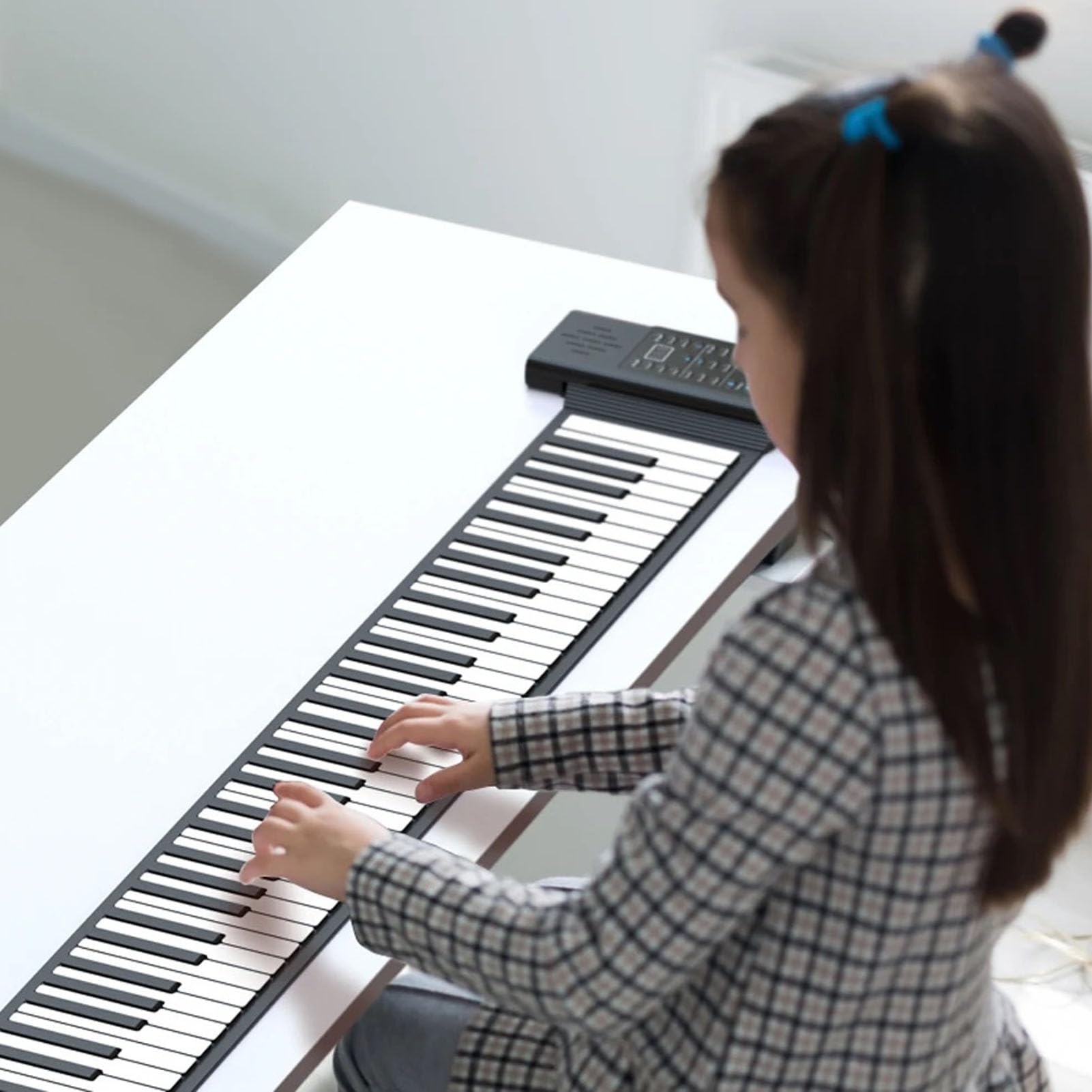 88 Klawiszy Roll Up Piano Ręcznie Zwijana Elastyczna Klawiatura Pianina Elastyczna Elektroniczna Klawiatura Muzyczna Piano 100-240 V (wtyczka UE)
