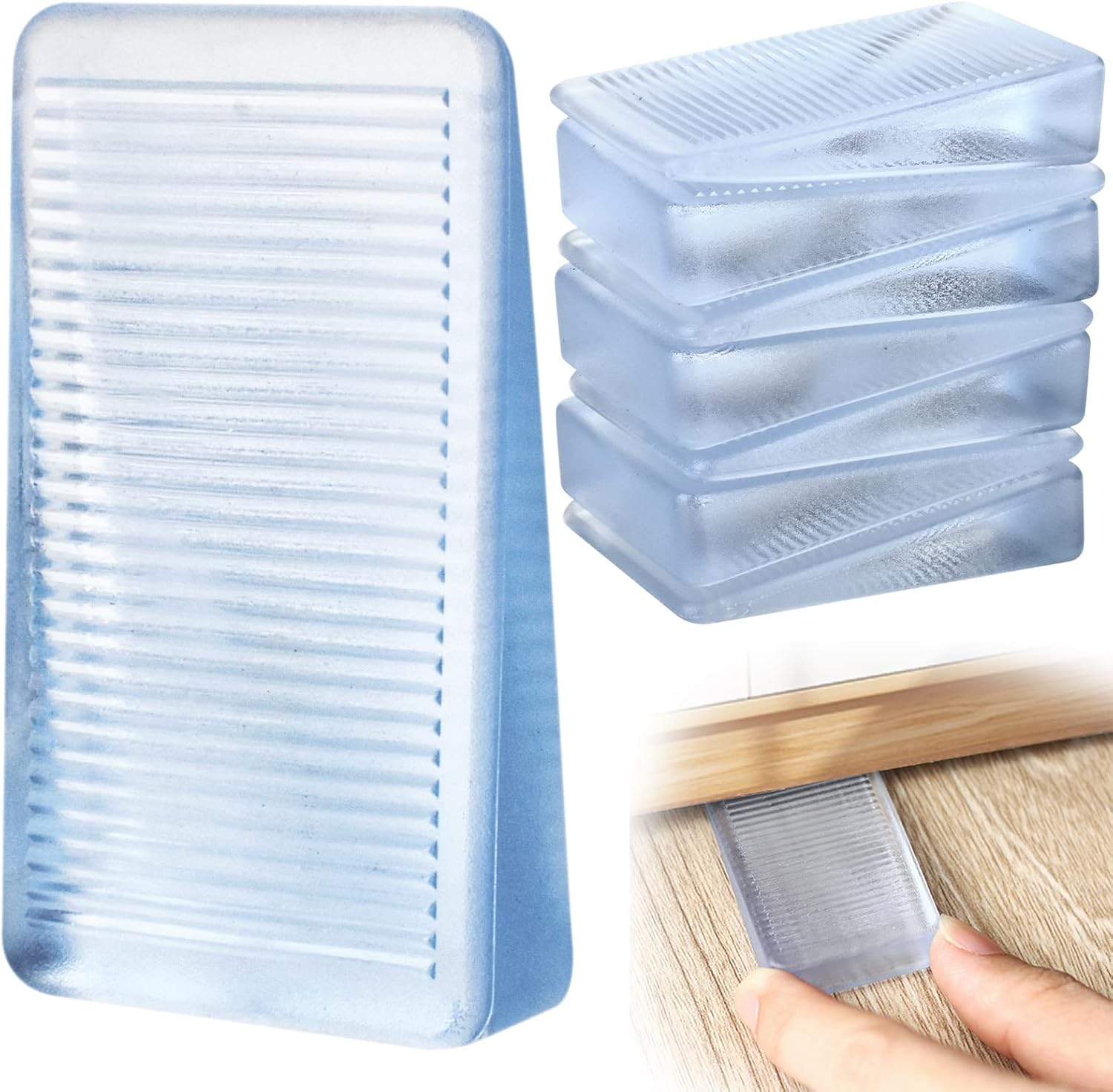 AccEncyc 8 Pack Plastic Shims, Clear Table Shims, Level Wedge