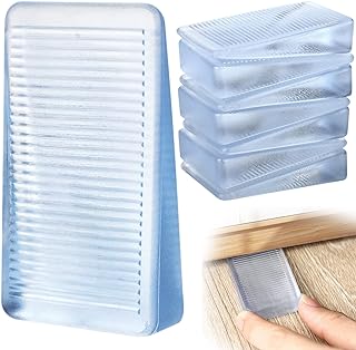 AccEncyc 8 Pack Plastic Shims, Clear Table Shims, Level Wedge, Furniture Levelers, Toilet Shims, Bed Shims, Wedges Shims for Uneven Floors Table Furniture