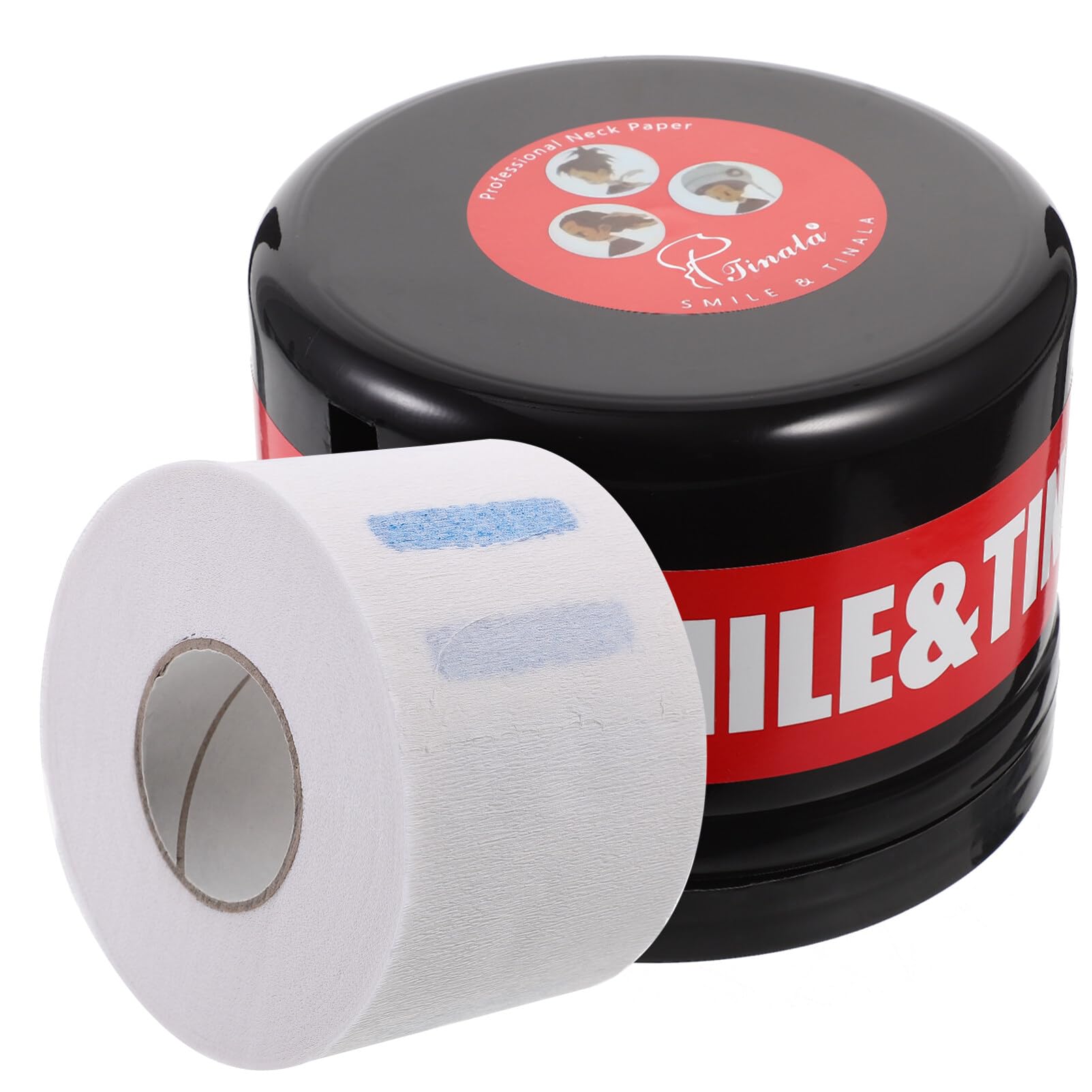 Barber Neck Strip Dispenser 1 Set Barber Neck Strips Stretchy Paper Neck Band Neck Paper Dispenser Hair Edge Paper for Salon Haircut Styling Neck Strip Collar Case