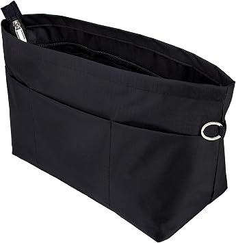 Handbag Tote Purse Organizer Insert, X Large, Black