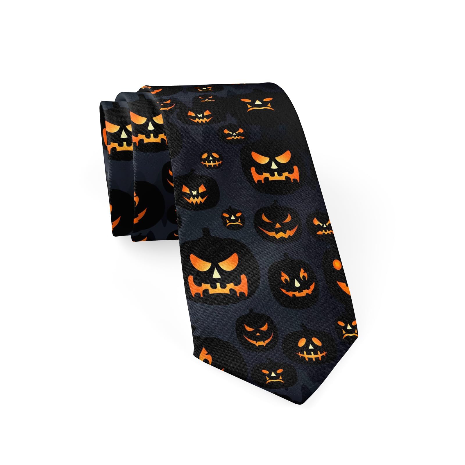 Gaakvrr Halloween Ties Funny Mens Tie Holiday Season Party Gifts Neckties Soft Funny Neckties Formal Party for Halloween Thanksgiving Christmas