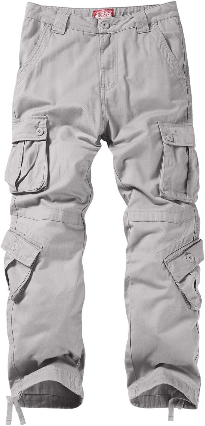 Match Men's Wild Cargo Pants 38 6053 Silver Gray