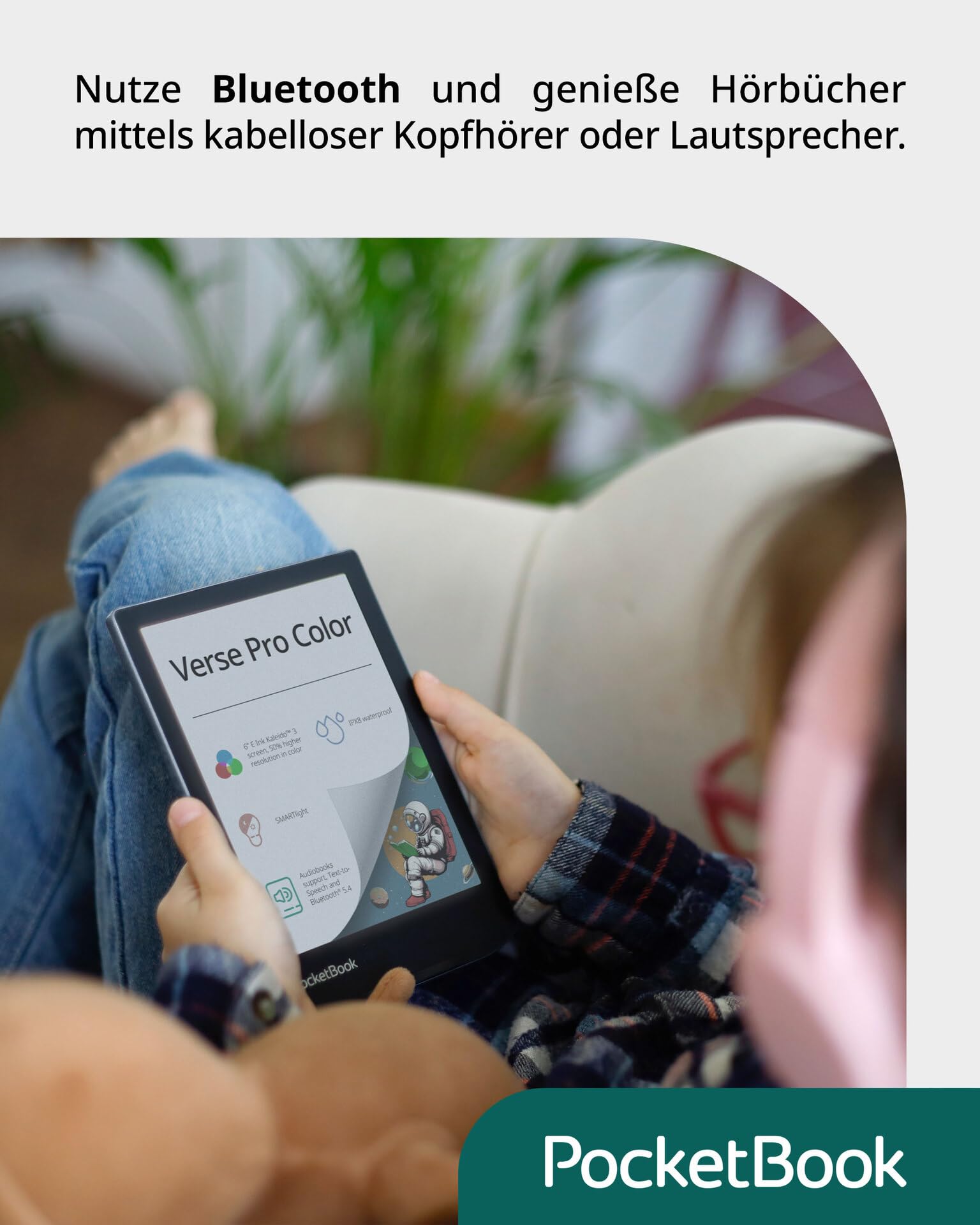 Pocketbook Verse Pro Color Blaugrau 16GB eBook-Reader 6" Dach-Version Touch eINK