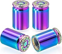 Vista 48 de Tapas de válvula de neumático deportivo, 4 unidades, antirrobo, universales, aluminio, cilindro elíptico con junta tórica, para automóviles