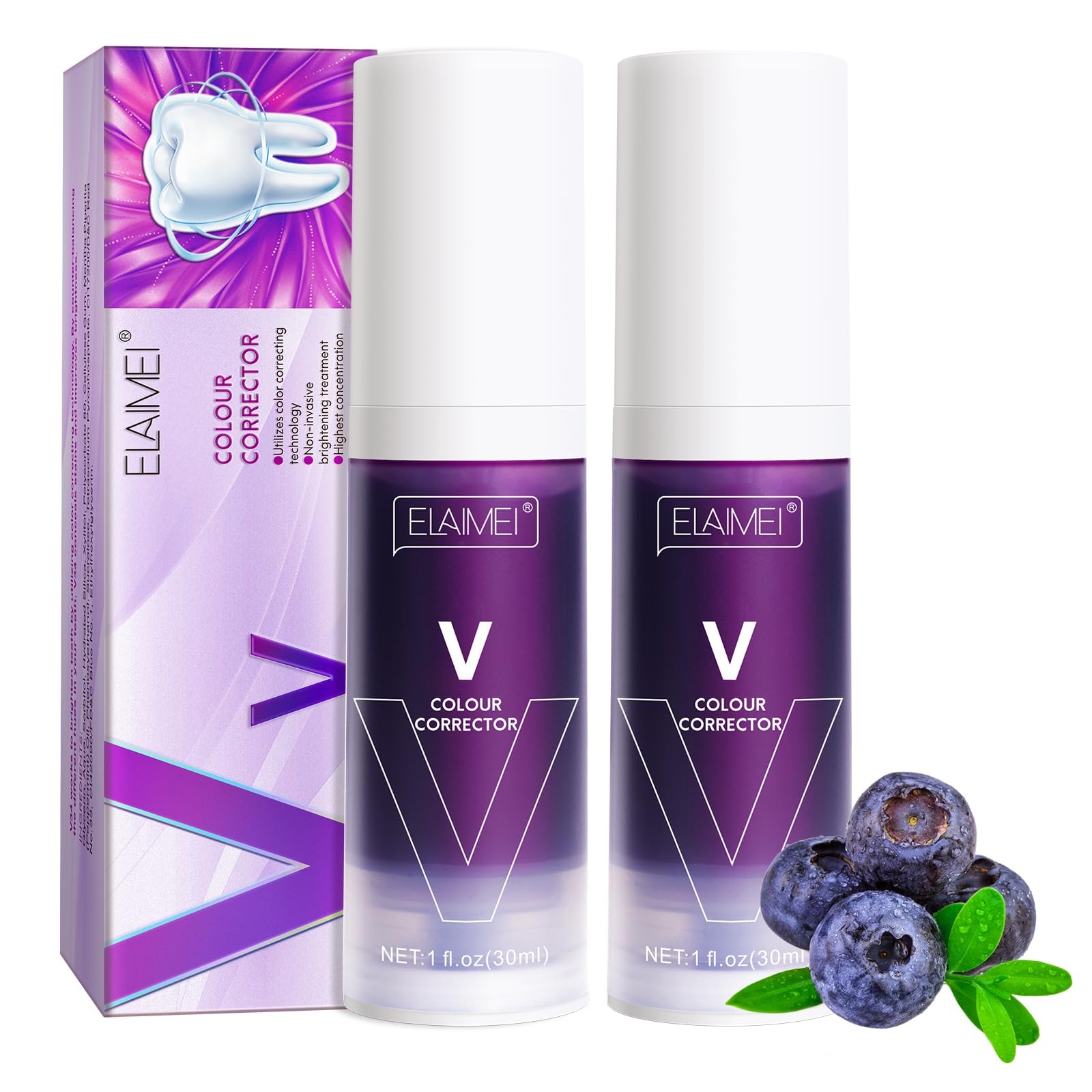 blanqueador dental v 34 blanqueador dental - blanqueamiento de dientes V 34 Purple Teeth Whitening, Tooth Colour Corrector, teeth whitening