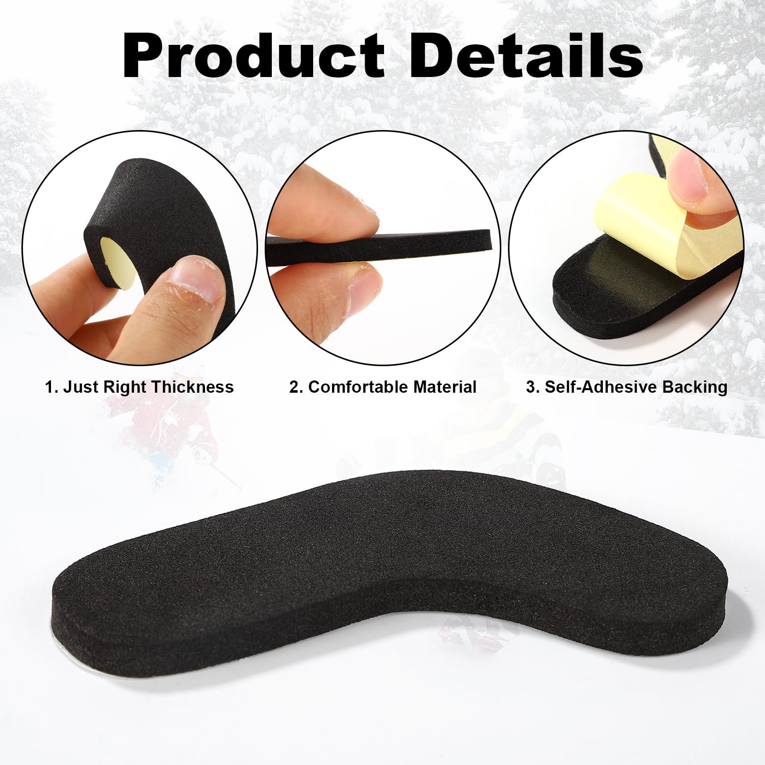 Amazon.com: lasuroa 10pcs Ski Snowboard Boots Fitting Pads, EVA