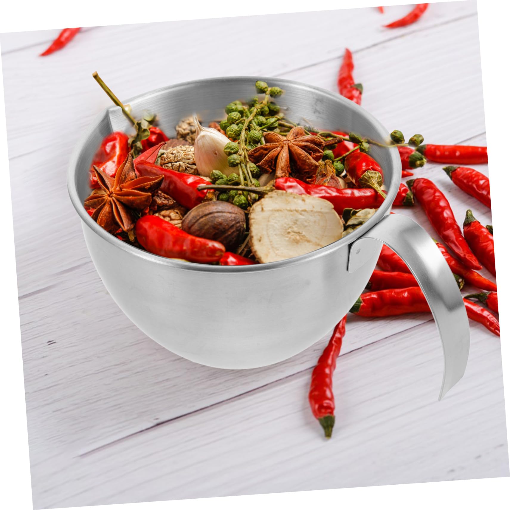 Alipis 5 Cuencos De Acero Inoxidable Para Aderezo De Ensalada Cuenco Para Condimentos Cuenco Para Mezclar Con Asa Contenedores De Preparación De Comidas Cuenco Para Mezclar Ensalada