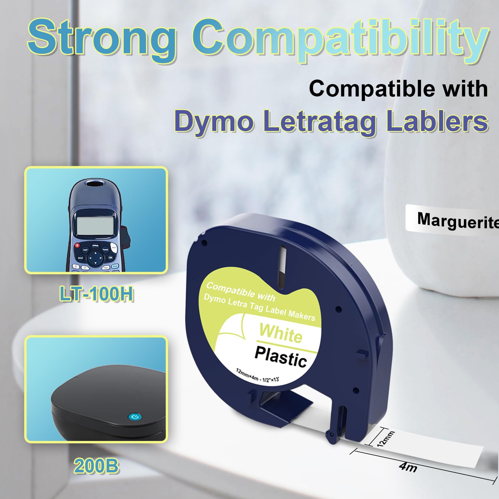CNMTCCO Labeltape Voor DYMO Letratag, 5-pack Compatible Labeltape - View #5